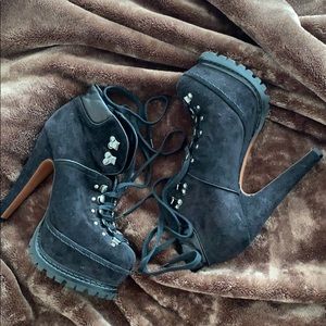 Alaia Platform Lug-Sole Booties